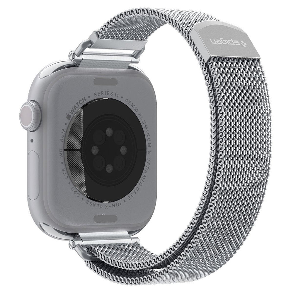 Spigen WBM4 rem for Apple Watch 42mm / 41mm / 40mm-serien, sølv AMP10498