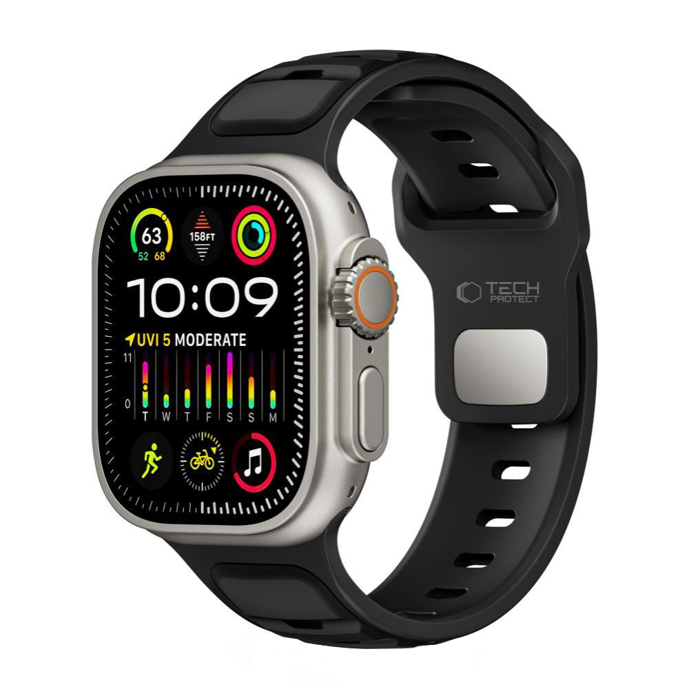 Tech-Protect Iconband Line reim for Apple Watch 49mm / 46mm / 45mm / 44mm Series, Svart