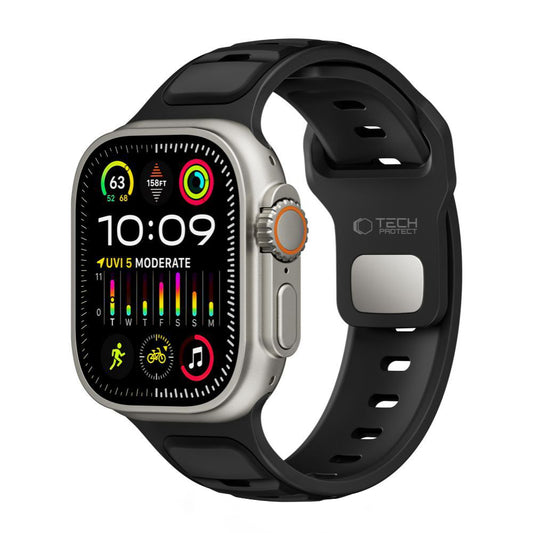 Tech-Protect Iconband Line reim for Apple Watch 49mm / 46mm / 45mm / 44mm Series, Svart