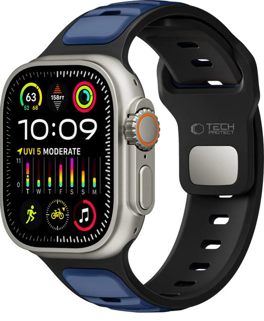 Tech-Protect Iconband Line reim for Apple Watch 49mm / 46mm / 45mm / 44mm Series, Marineblå
