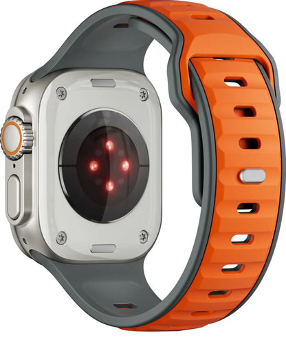 Tech-Protect Iconband Line reim for Apple Watch 49mm / 46mm / 45mm / 44mm Series, Grå Oransje