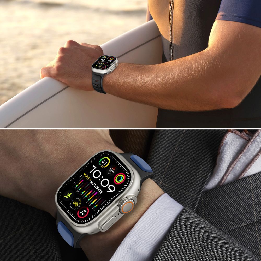 Tech-Protect Iconband Line reim for Apple Watch 49mm / 46mm / 45mm / 44mm Series, Svart
