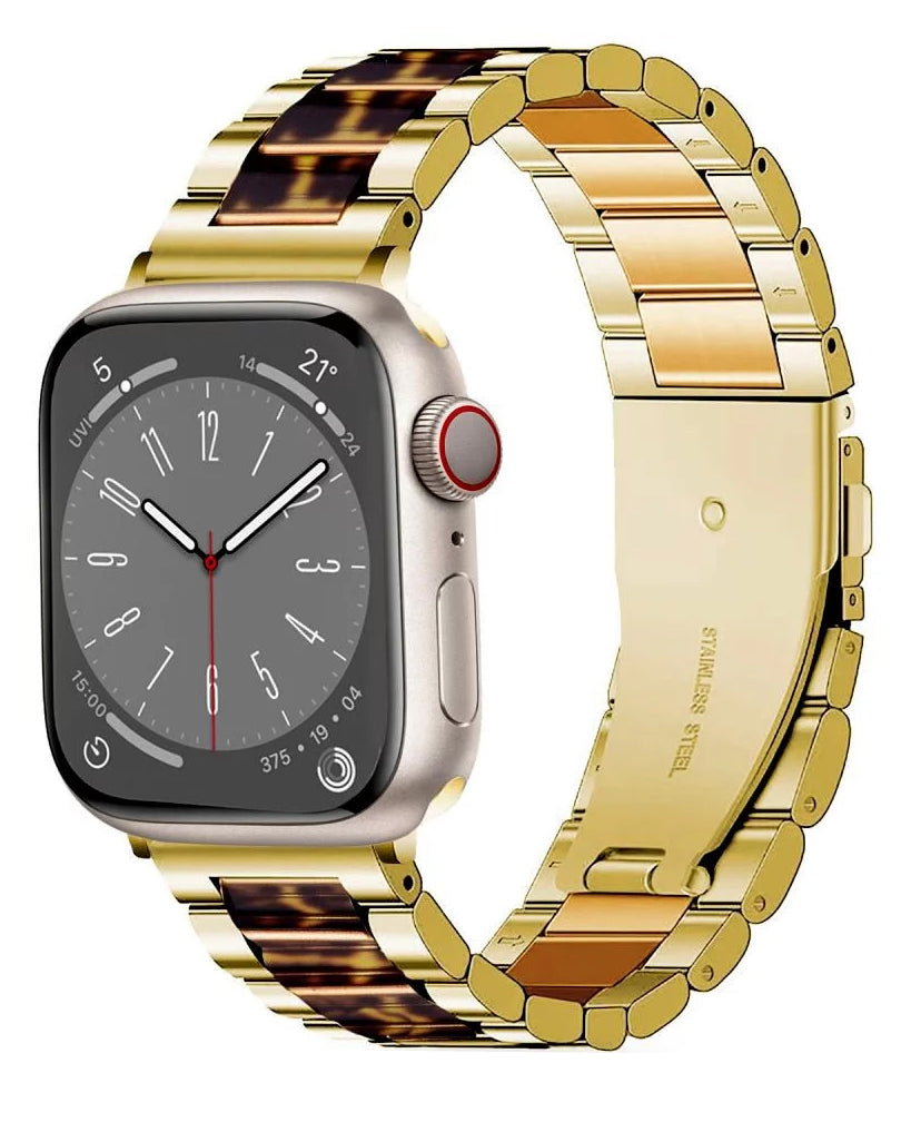 Tech-Protect Modern Leopard reim til Apple Watch 42mm / 41mm / 40mm Series, Gull