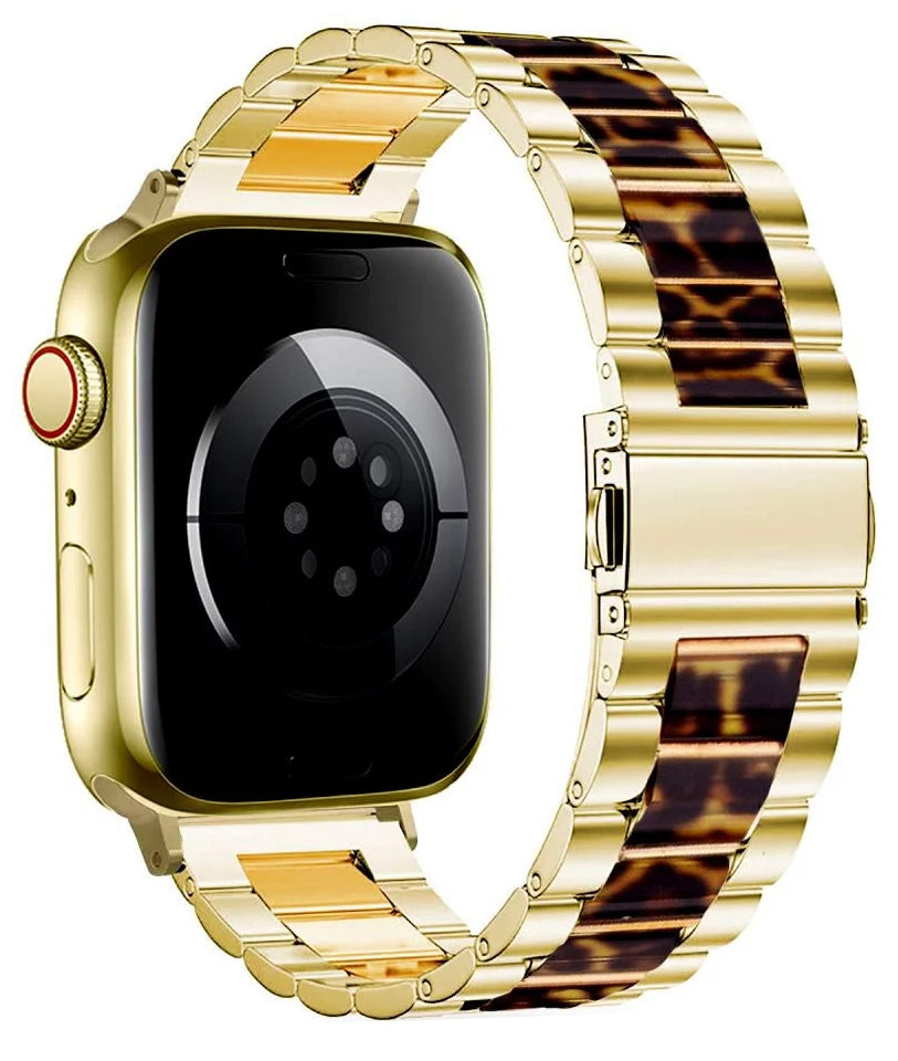 Tech-Protect Modern Leopard reim til Apple Watch 42mm / 41mm / 40mm Series, Gull