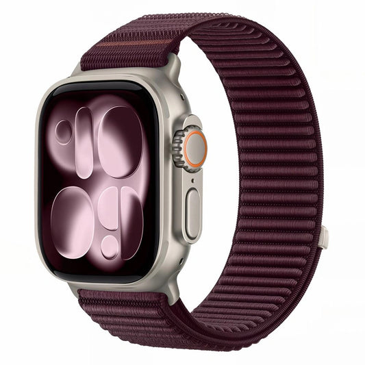 Tech-Protect NylonLoop-rem for Apple Watch 49 mm / 46 mm / 45 mm / 44 mm-serien, vinrød