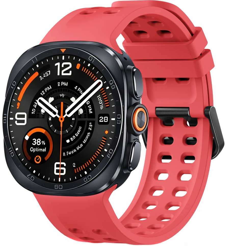 Tech-Protect Silicone Air-rem for Samsung Galaxy Watch9 / Watch8 / Watch8 Classic-serien, Rød