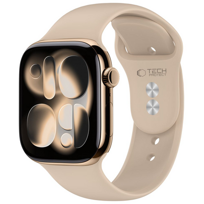 Tech-Protect silikonrem for Apple Watch 49mm / 46mm / 45mm / 44mm-serien, beige