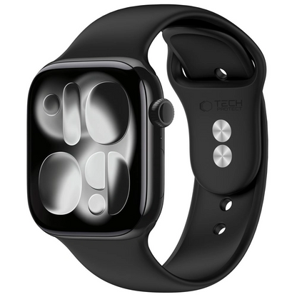Tech-Protect silikonrem for Apple Watch 49mm / 46mm / 45mm / 44mm-serien, svart