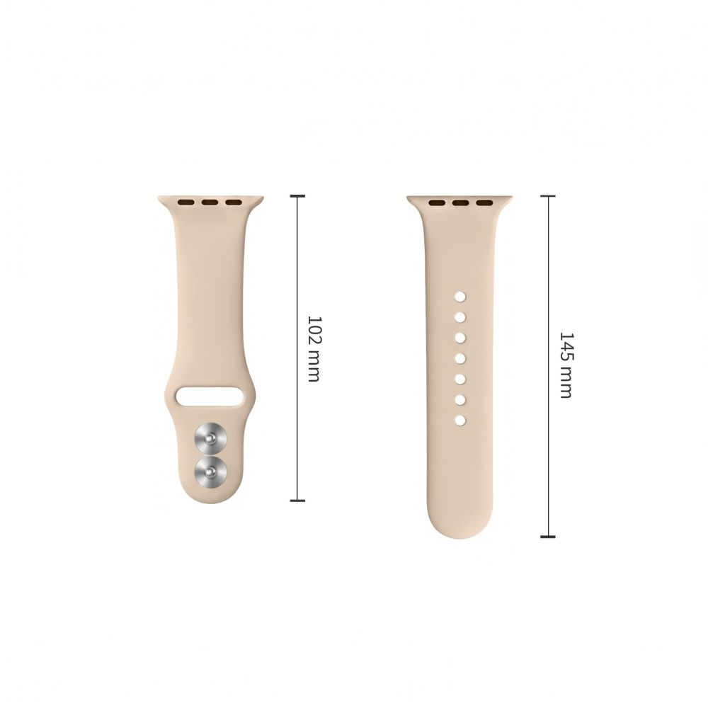 Tech-Protect silikonrem for Apple Watch 49mm / 46mm / 45mm / 44mm-serien, beige