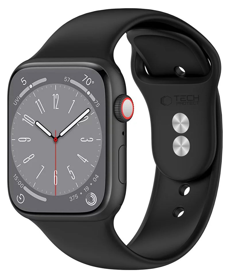 Tech-Protect Silicone-reim for Apple Watch 42mm / 41mm / 40mm Series, Svart