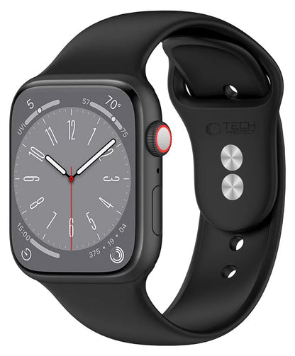 Tech-Protect Silicone-reim for Apple Watch 42mm / 41mm / 40mm Series, Svart
