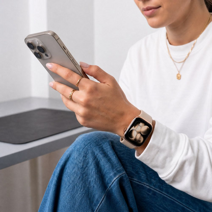 Tech-Protect silikonrem for Apple Watch 49mm / 46mm / 45mm / 44mm-serien, beige