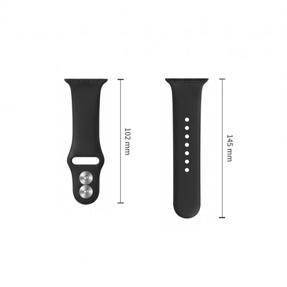 Tech-Protect silikonrem for Apple Watch 49mm / 46mm / 45mm / 44mm-serien, svart