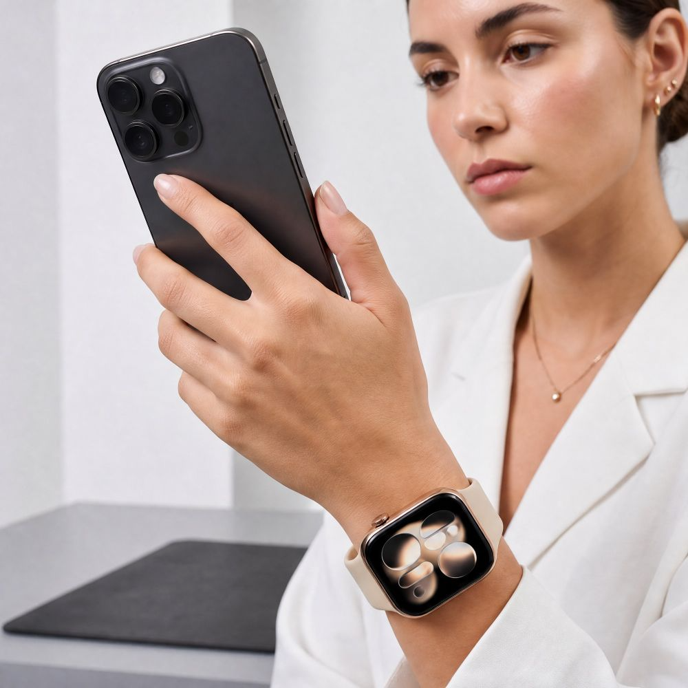 Tech-Protect silikonrem for Apple Watch 49mm / 46mm / 45mm / 44mm-serien, beige