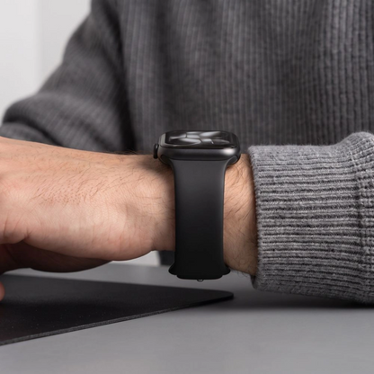 Tech-Protect silikonrem for Apple Watch 49mm / 46mm / 45mm / 44mm-serien, svart