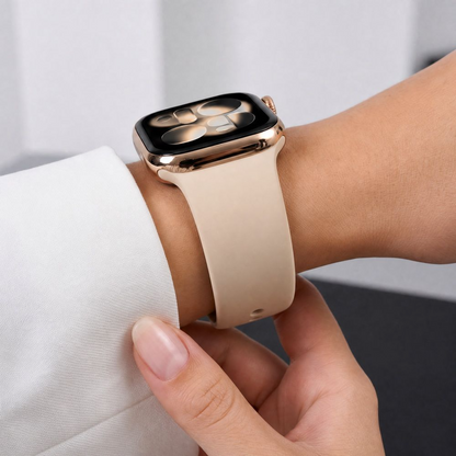 Tech-Protect silikonrem for Apple Watch 49mm / 46mm / 45mm / 44mm-serien, beige