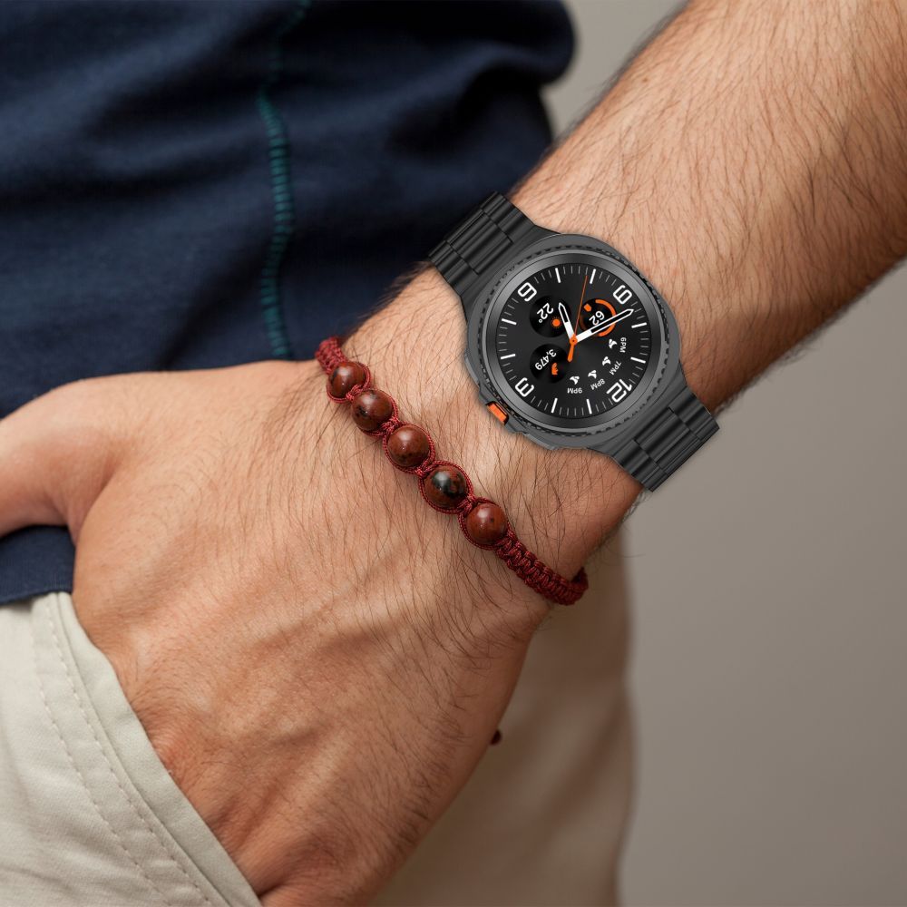 Tech-Protect Stainless reim til Samsung Galaxy Watch8 / Watch8 Classic Series, Svart