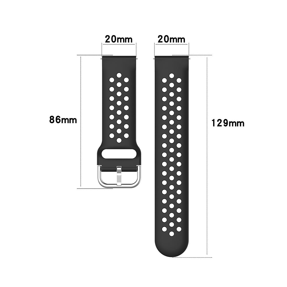 Techsuit W004 reim for Samsung Galaxy Watch / Huawei Watch Series, 20mm, Mørkeblå