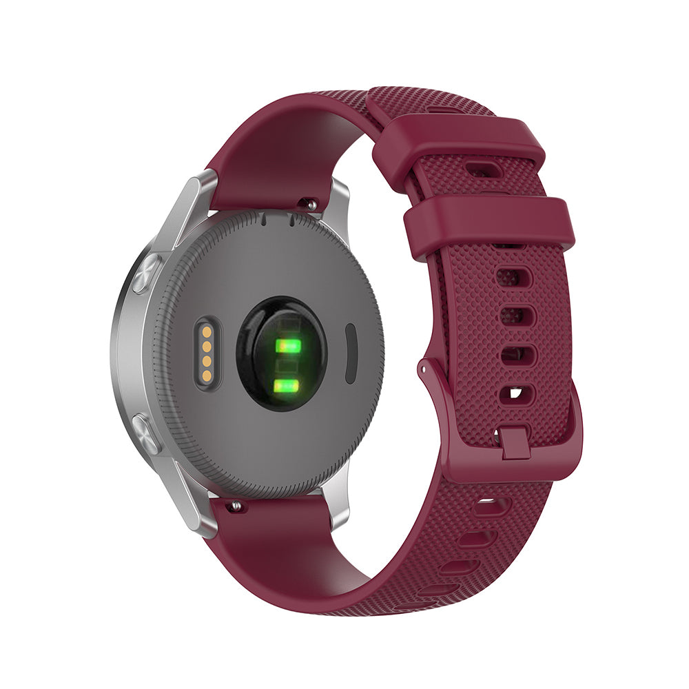 Techsuit W006 reim for Huawei Watch / Garmin Watch Series, 18mm, Kirsebærrød