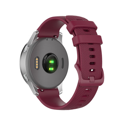 Techsuit W006 reim for Huawei Watch / Garmin Watch Series, 18mm, Kirsebærrød