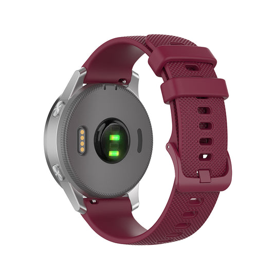 Techsuit W006 reim for Huawei Watch / Garmin Watch Series, 18mm, Kirsebærrød
