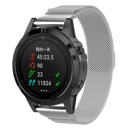 Techsuit W009 reim for Garmin Watch Fenix Series, 26mm, Sølv