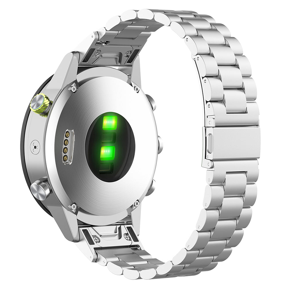 Techsuit W010 reim for Garmin Instinct / Approach / Fenix Watch Series, 20mm, Sølv