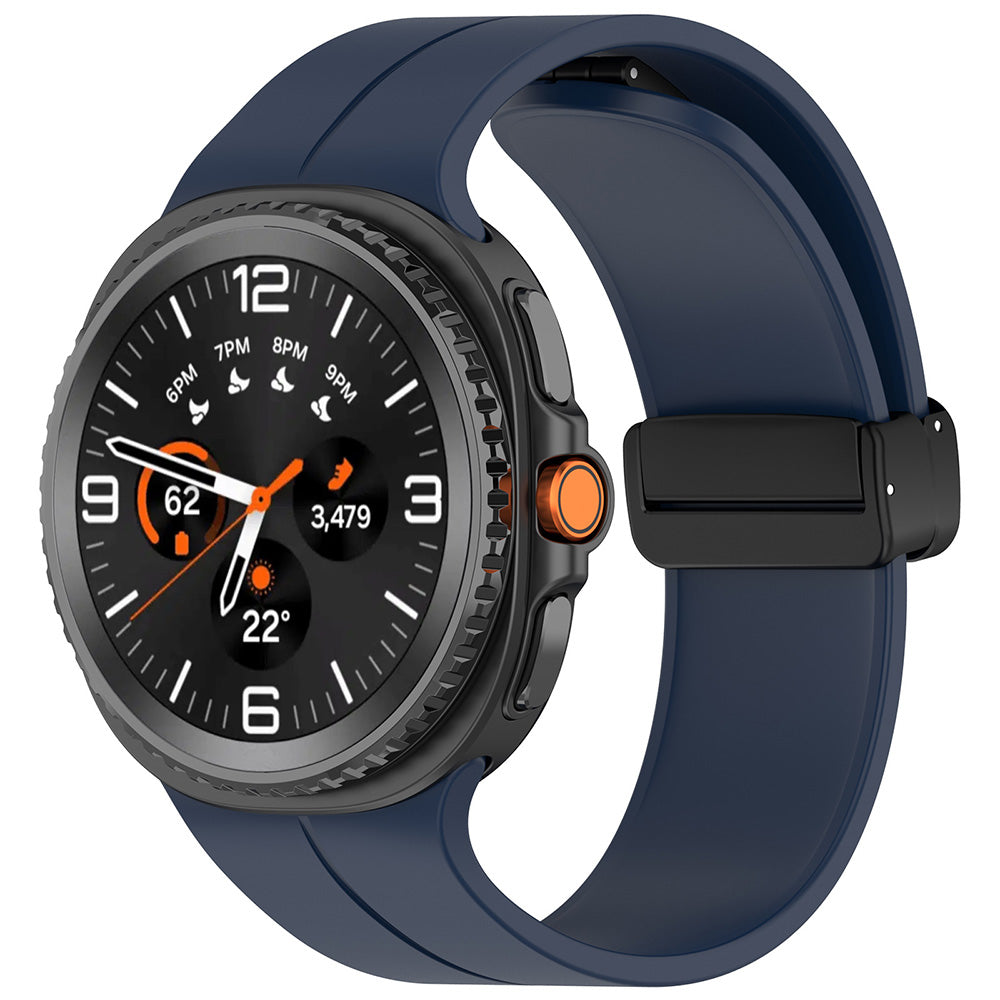 Techsuit W011 reim for Samsung Galaxy Watch 8 Classic / Watch8 44mm / Watch 8 40mm, Marineblå