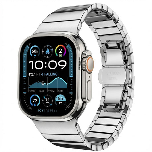 Techsuit W012 reim for Apple Watch 49mm / 46mm / 45mm / 44mm / 42mm Series, Sølv