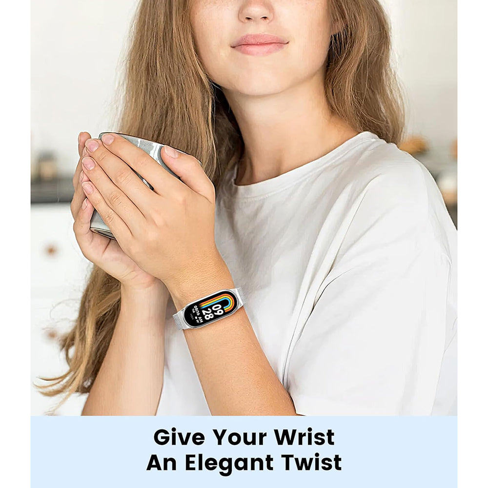 Techsuit W022 reim for Xiaomi Smart Band 9 / 8, 15mm, Gull