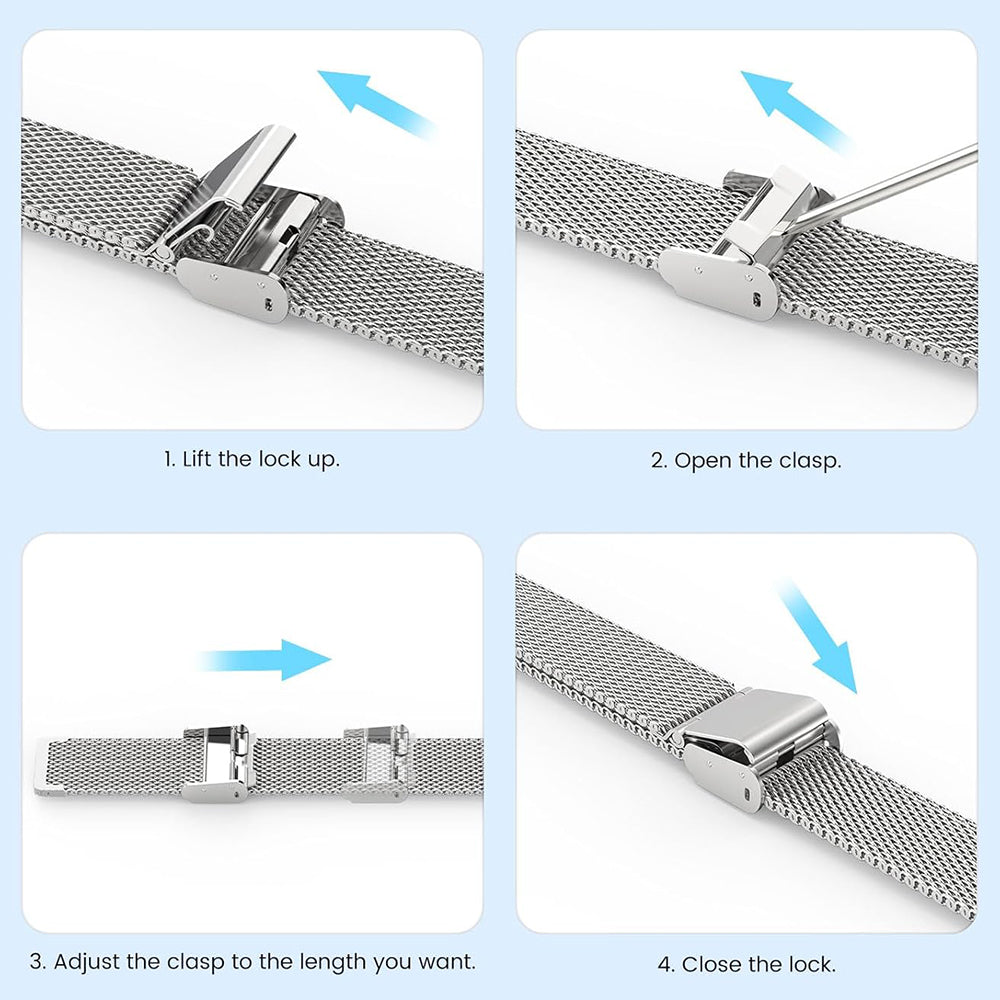 Techsuit W022 reim for Xiaomi Smart Band 9 / 8, 15mm, Gull