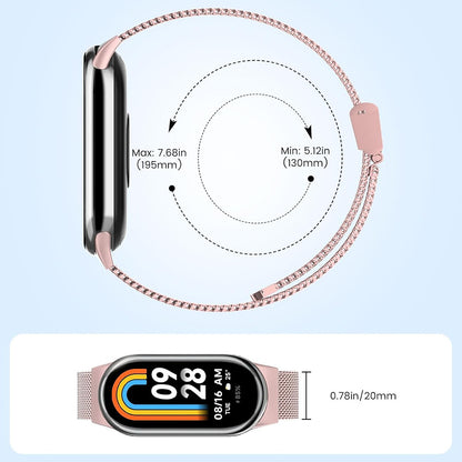 Techsuit W022 reim for Xiaomi Smart Band 9 / 8, 15mm, Rose Gold