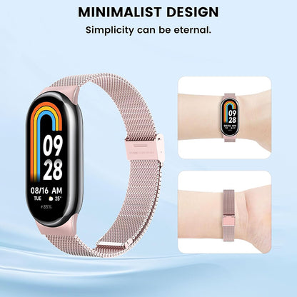 Techsuit W022 reim for Xiaomi Smart Band 9 / 8, 15mm, Rose Gold