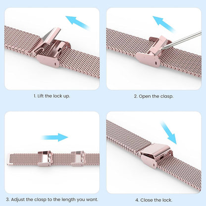 Techsuit W022 reim for Xiaomi Smart Band 9 / 8, 15mm, Rose Gold