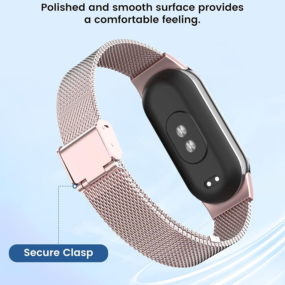 Techsuit W022 reim for Xiaomi Smart Band 9 / 8, 15mm, Rose Gold