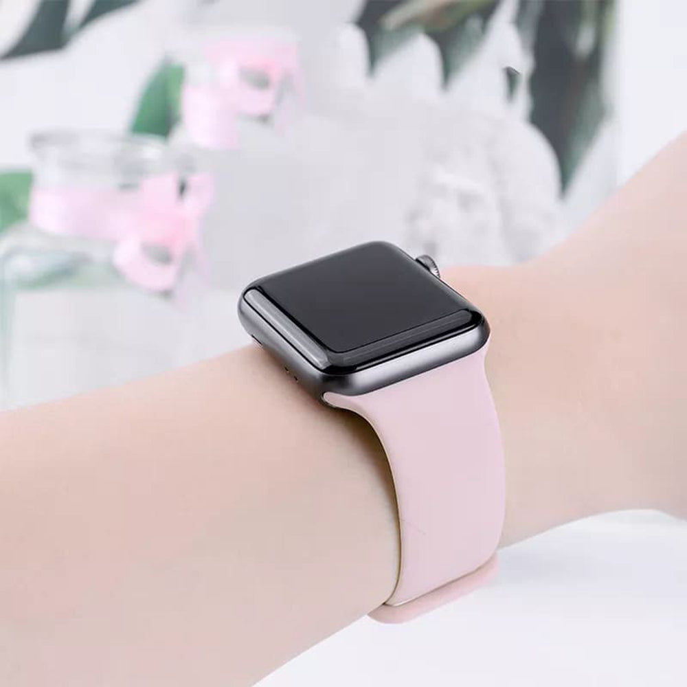 Techsuit W031 reim for Apple Watch 49mm / 46mm / 45mm / 44mm / 42mm Series, Lys Rosa