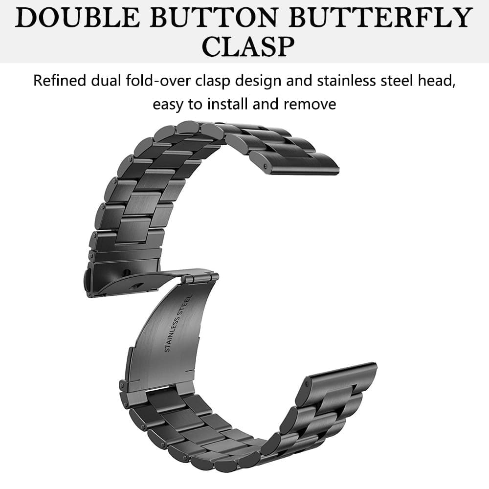 Techsuit W036 reim for Apple Watch 49mm / 46mm / 45mm / 44mm / 42mm Series, Svart