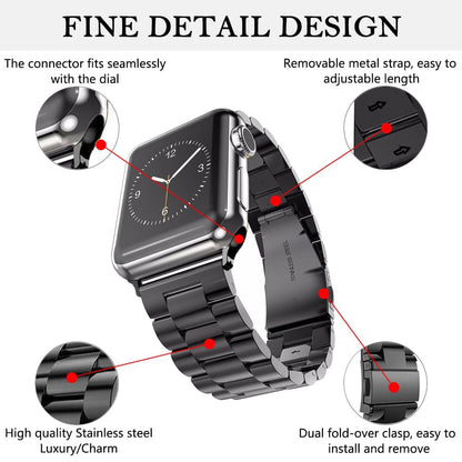 Techsuit W036 reim for Apple Watch 49mm / 46mm / 45mm / 44mm / 42mm Series, Svart