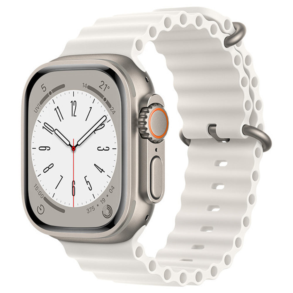 Techsuit W038 rem for Apple Watch 49mm / 46mm / 45mm / 44mm / 42mm-serien, hvit