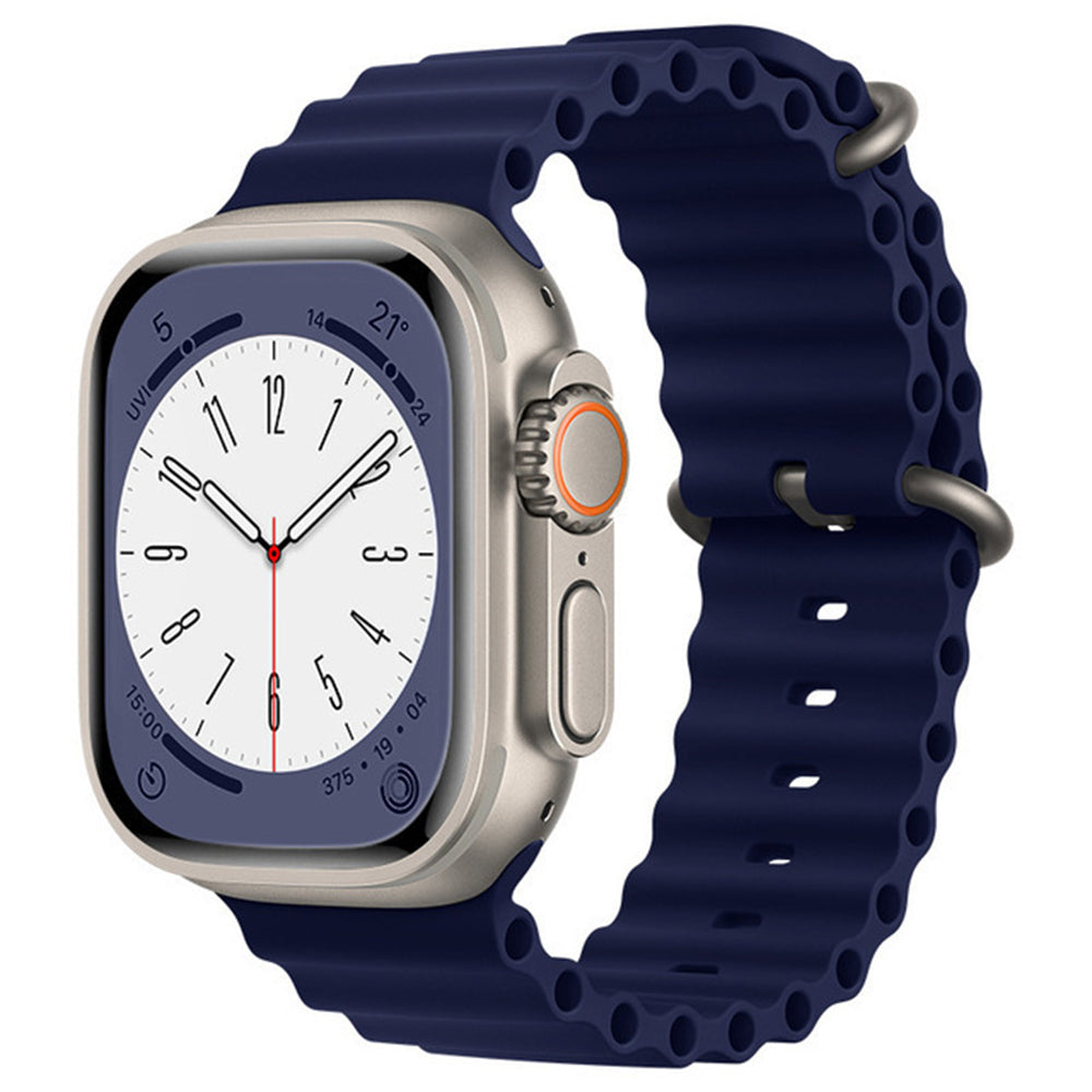 Techsuit W038 rem for Apple Watch 49mm / 46mm / 45mm / 44mm / 42mm-serien, marineblå