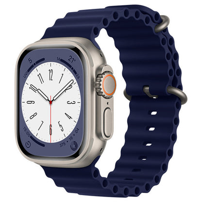 Techsuit W038 rem for Apple Watch 49mm / 46mm / 45mm / 44mm / 42mm-serien, marineblå