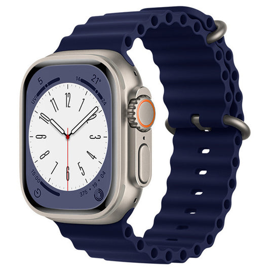 Techsuit W038 rem for Apple Watch 49mm / 46mm / 45mm / 44mm / 42mm-serien, marineblå