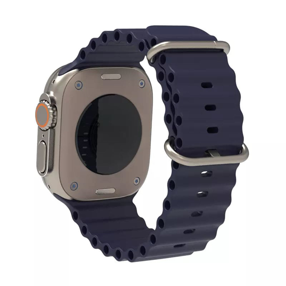 Techsuit W038 rem for Apple Watch 49mm / 46mm / 45mm / 44mm / 42mm-serien, marineblå