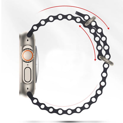 Techsuit W038 rem for Apple Watch 49mm / 46mm / 45mm / 44mm / 42mm-serien, marineblå