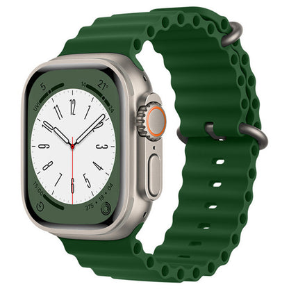 Techsuit W038 reim for Apple Watch 49mm / 46mm / 45mm / 44mm / 42mm Series, Mørkegrønn