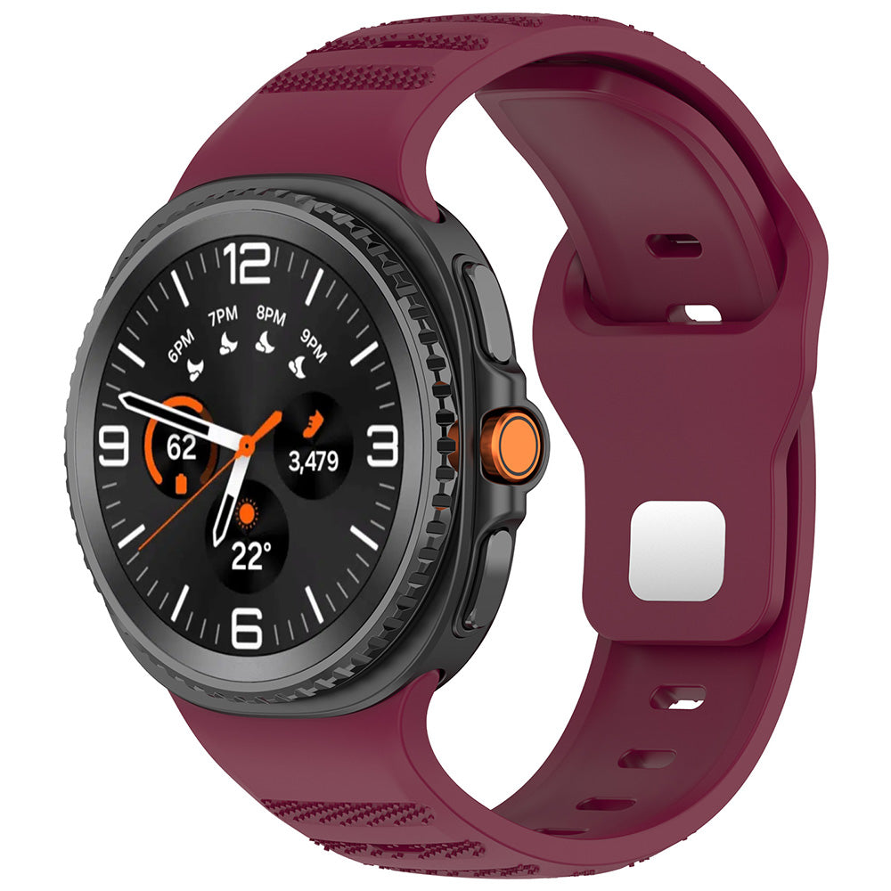 Techsuit W050 reim for Samsung Galaxy Watch 8 Classic / Watch8 44mm / Watch 8 40mm, Kirsebærrød