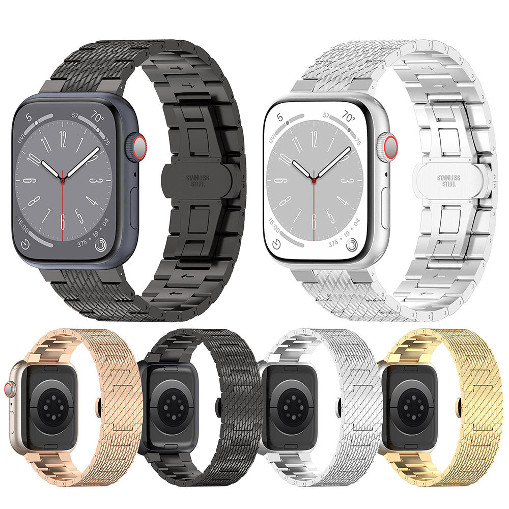 Techsuit W052 reim for Apple Watch 49mm / 46mm / 45mm / 44mm / 42mm Series, Sølv