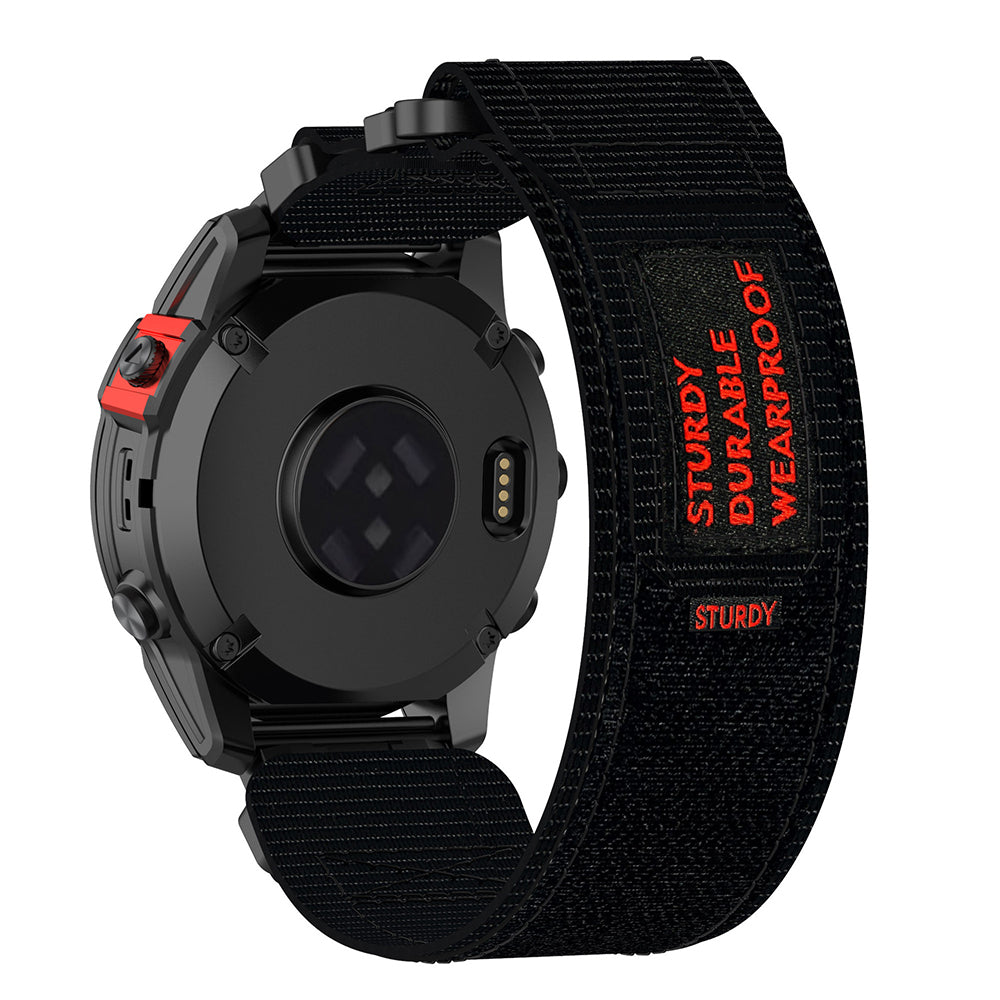 Techsuit W057 reim for Garmin Watch Fenix / Forerunner Series, 22mm, Svart