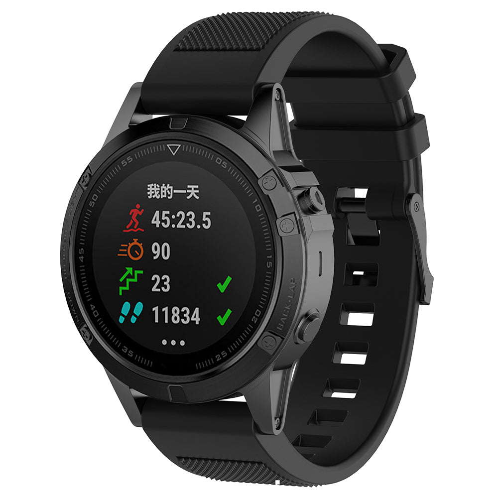 Techsuit W058 reim for Garmin Instinct / Approach / Fenix Watch Series, 20mm, Svart