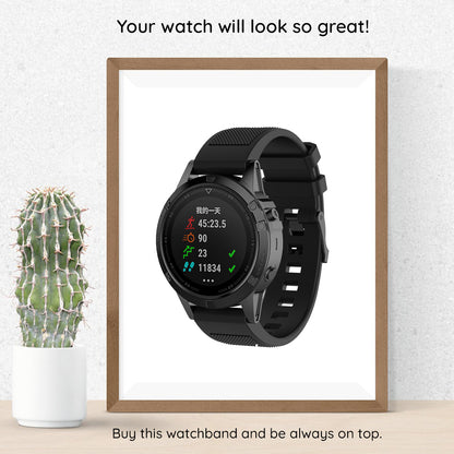 Techsuit W058 reim for Garmin Instinct / Approach / Fenix Watch Series, 20mm, Svart